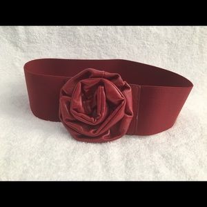 Elastic Red Rose Belt